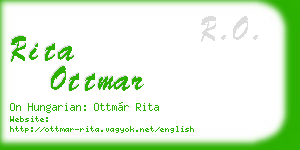 rita ottmar business card