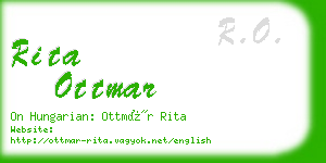 rita ottmar business card